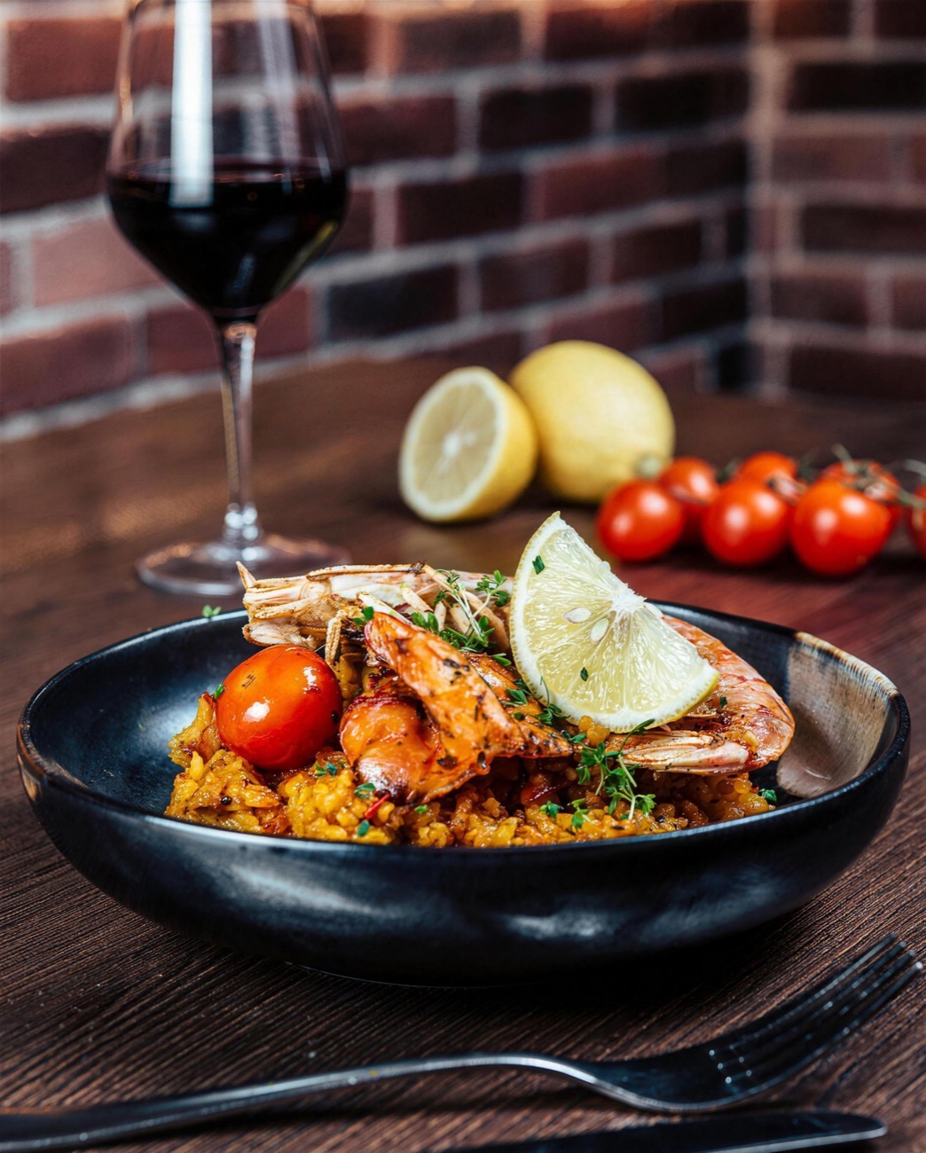 Gambas a la plancha – gegrillte Garnelen mit Safranreis